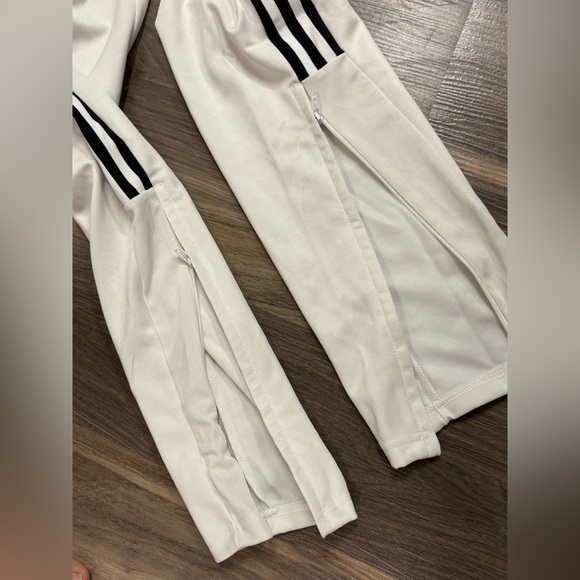 Adidas Men’s White Joggers with Black Stripes - Picture 4 of 5